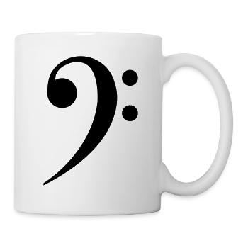Bassschlüssel - Tasse - Weiß - Rechts