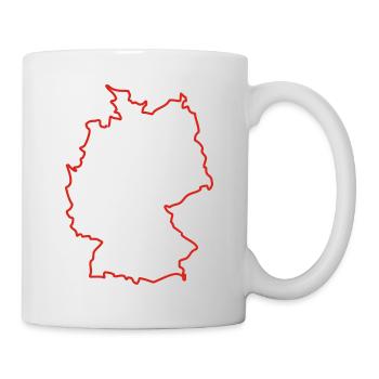 Deutschland Umriss / Germany contour (1c) - Tasse - Weiß - Rechts