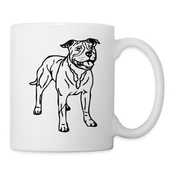 americanstaffy1a - Mug blanc - blanc - Droite