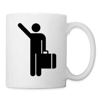 vacation,suitcase,travel,airport,train station - Mug - white - Right