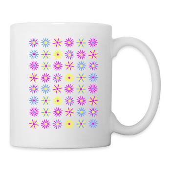 flowers 3col vers2 - Tasse - Weiß - Rechts