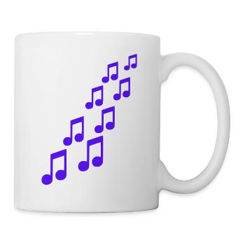 Noten - Tasse - Weiß - Rechts