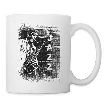 Jazz Saxophone Player - Tasse - Weiß - Rechts