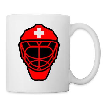 Hockey Goalie Mask Switzerland - Mug - white - Right
