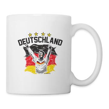 Design 2016 - Fussball Deutschland - RAHMENLOS - Tasse - Weiß - Rechts