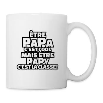 Être papy c'est la classe - Mug blanc - blanc - Droite