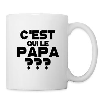 C'est qui le papa - Mug blanc - blanc - Droite