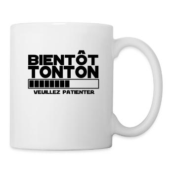 bientôt TONTON - Mug blanc - blanc - Droite