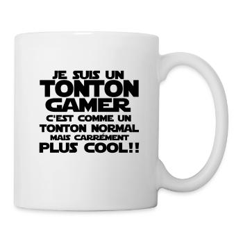 je suis un tonton gamer - Mug blanc - blanc - Droite