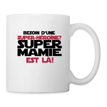 super mamie est là - Mug blanc - blanc - Droite