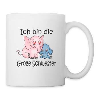 Ich Bin Die Grosse Schwester B - Mug blanc - blanc - Droite