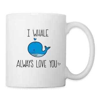 Wal Meer Liebe romantisch Spruch Geschenk - Tasse - Weiß - Rechts
