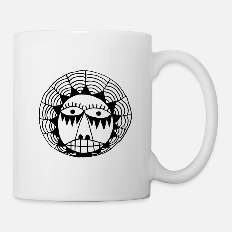 Die runde Maske - Tasse - Weiß