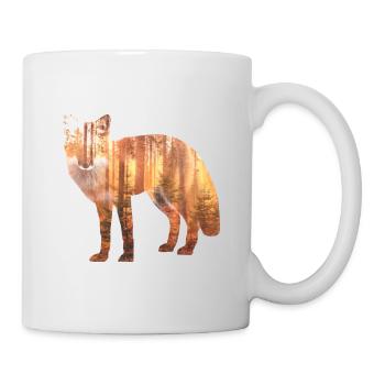 Fuchs Wald Geschenk Geschenkidee - Tasse - Weiß - Rechts