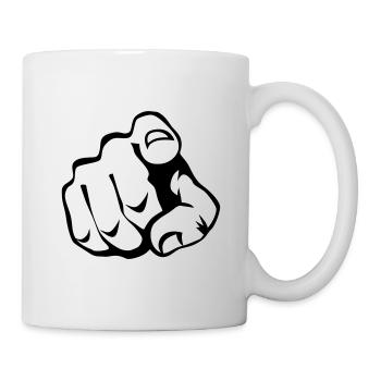 60 Zeigefinger - Tasse - Weiß - Rechts
