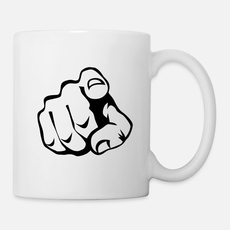 60 Zeigefinger - Tasse - Weiß