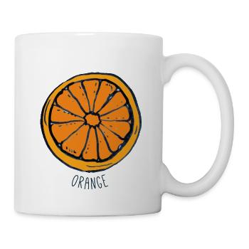 Fruits orange fruits fruits délicieux fruits - Mug blanc - blanc - Droite