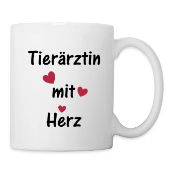 Tierärztin mit Herz - Tasse - Weiß - Rechts