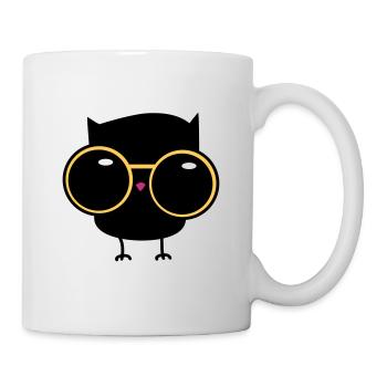 Eule mit Sonnenbrille - Tasse - Weiß - Rechts
