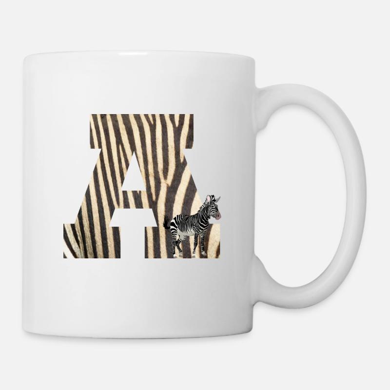 zebra a - Tasse - Weiß