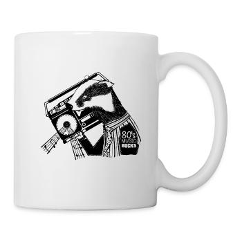 Badger with a boombox - Mug - white - Right