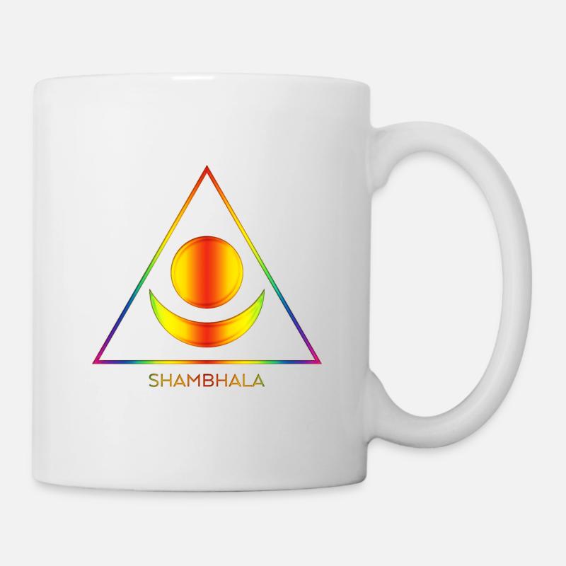 Tibetischer Buddhismus - Shambhala Symbol 4 - Tasse - Weiß