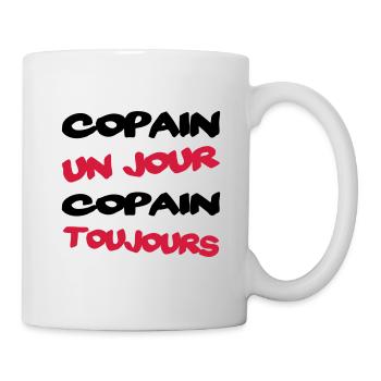 COPAIN un jour... - Mug blanc - blanc - Droite