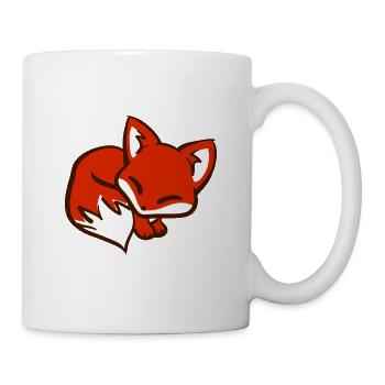 Cute Fox / Niedlicher Fuchs / Mignon renard - Tasse - Weiß - Rechts