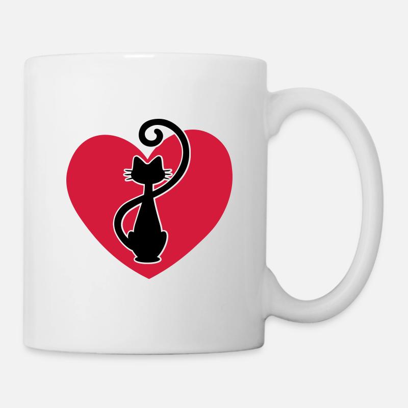 Katzendame - Dame aux chats - Dame de chat - Mug blanc - blanc