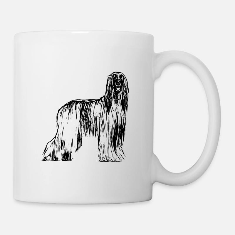 Afghane Afghanischer Windhund Design Geschenkidee - Tasse - Weiß
