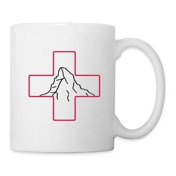 Matterhorn | Swiss flag | Switzerland | hike - Mug - white - Right