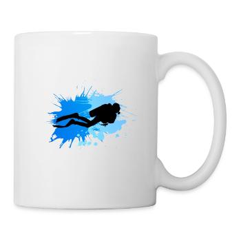 Taucher - Tasse - Weiß - Rechts