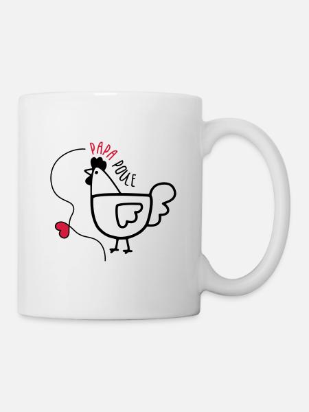 Papa Poule - Fête des Pères - Mug blanc - blanc