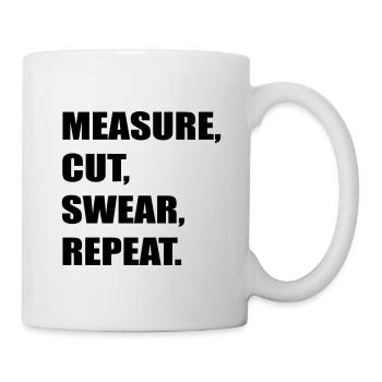 mesure coupe jurer - Mug blanc - blanc - Droite