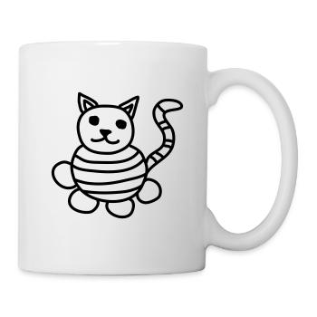 Cat Children's Drawing - Mug - white - Right