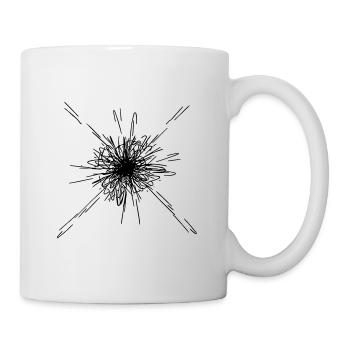 Mandala Explosion Lines Pattern - Mug - white - Right