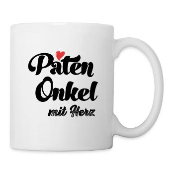 Patenonkel mit Herz Taufpate mit Herz Patenonkel - Tasse - Weiß - Rechts