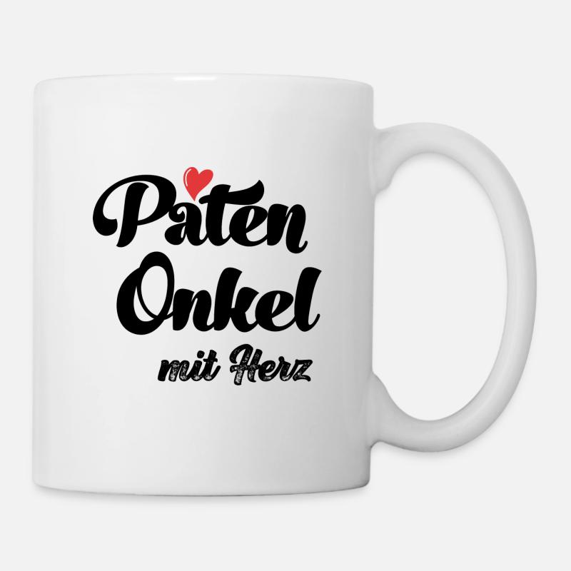 Patenonkel mit Herz Taufpate mit Herz Patenonkel - Tasse - Weiß