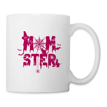 Momster - Mama Monster Mutter Halloween Kostüm - Tasse - Weiß - Rechts