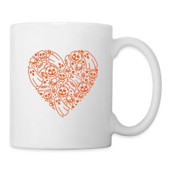 Spooky Halloween Stuff Heart Form Trick or Treat - Mug - white - Right