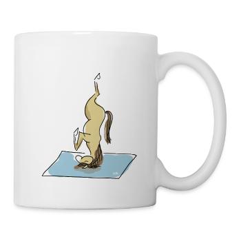 Yoga Pony - Headstand - Mug blanc - blanc - Droite