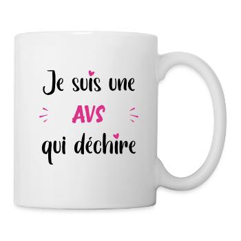 Je suis une avs qui déchire - Mug blanc - blanc - Droite