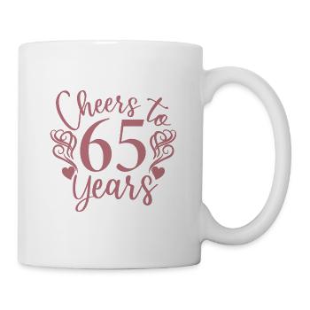 Prost auf 65 Jahre 65. Geburtstag - Tasse - Weiß - Rechts