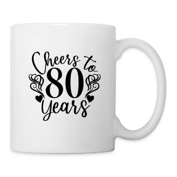Vive le 80e anniversaire de ses 80 ans - Mug blanc - blanc - Droite