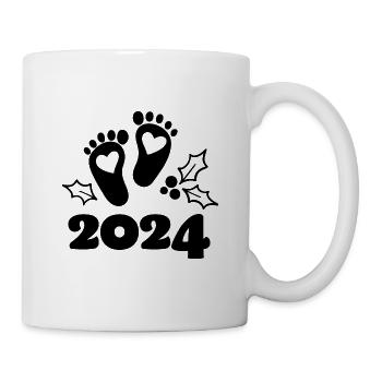 Baby 2024 Pregnancy announce baby birth - Mug - white - Right