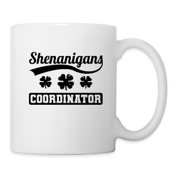 Shenanigans Coordinator Shamrock St. Patrick's Day - Mug - white - Right