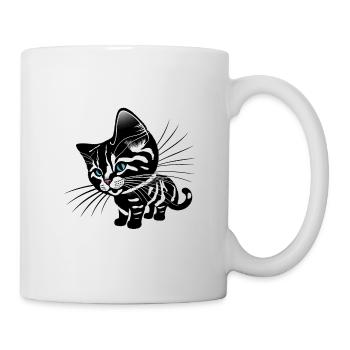 Katze - Tasse - Weiß - Rechts