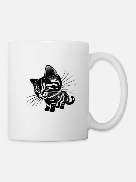 Katze - Tasse - Weiß