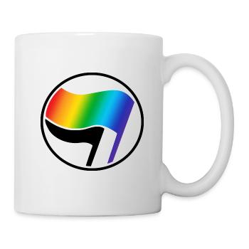 Antifa LGBT logo - Mug - white - Right