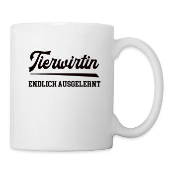 Tierwirtin Endlich Ausgelernt Ausbildung Ende - Tasse - Weiß - Rechts